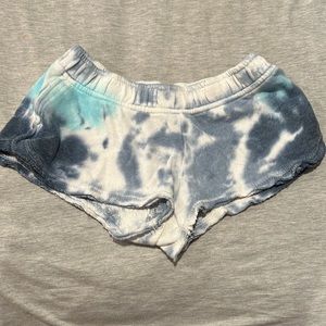 Tie dye blue shorts